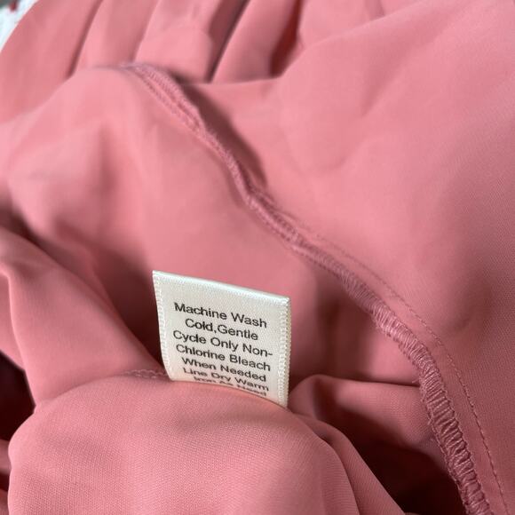 Standards & Practices NWOT Kylie Double Ruffles Wrap Dress Midi Size 2X Pink - Picture 8 of 11